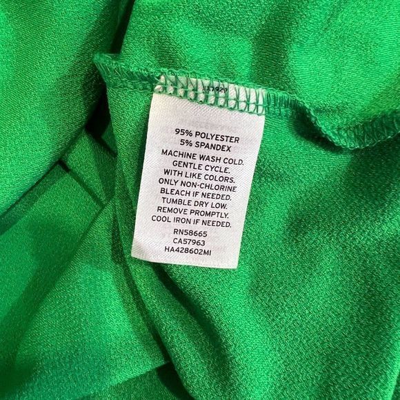 NWT HALOGEN Green Jolly Scoop Neck Twist Long‎ Sleeve Blouse (M) - Picture 7 of 8